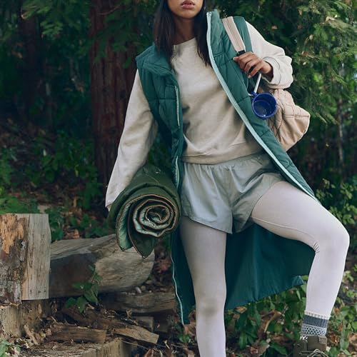 Womens Long Puffer Vest Casual Sleeveless Quilted Jacket Zip Up Lightweight Outerwear Warm Outdoor Winter Coat4