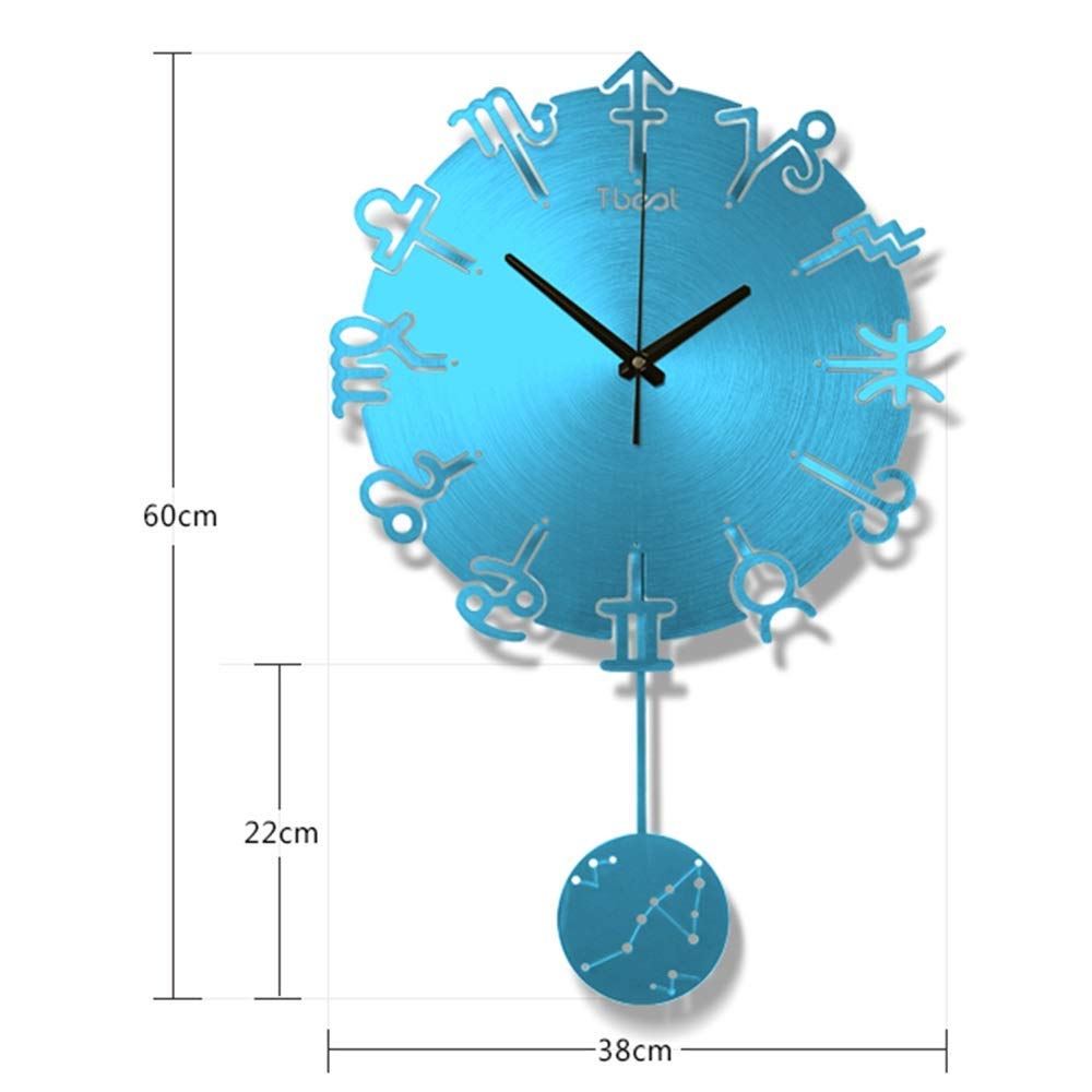 XINGYU Uhren für Wohnzimmer Dekor Gelb/Silber/Gold Konstellation Europäische Wanduhr Wohnzimmer Moderne einfache kreative Mode Tisch Haushalt Dekoration Quarzuhr 38 * 60 (cm)
