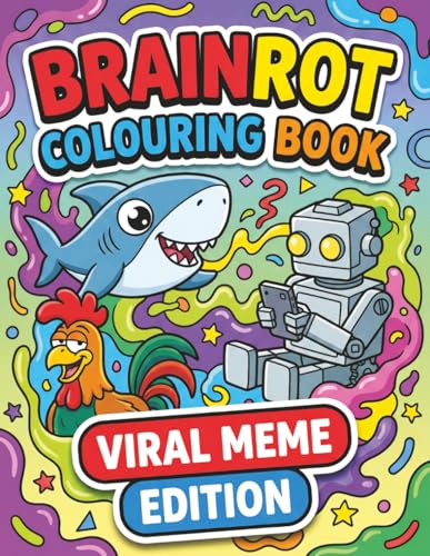 Brainrot Colouring Book Viral Meme Edition: Over 60 Quirky Meme Characters in a Surreal Style with Playful Creepy Vibes and Creative Colouring for All Ages image 2
