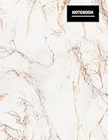 Notebook: Unruled/Unlined/Plain Notebook - (8.5 X 11 Inches) Large - 110 Pages - Rose Gold Marble 1987505425 Book Cover