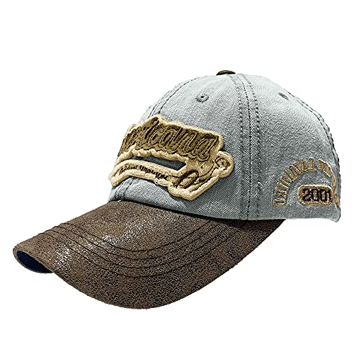 i-ZOA Denim Vintage Embroidery Casual Fashion Adjustable Unisex Cap for Men and Women Baseball Caps Hats