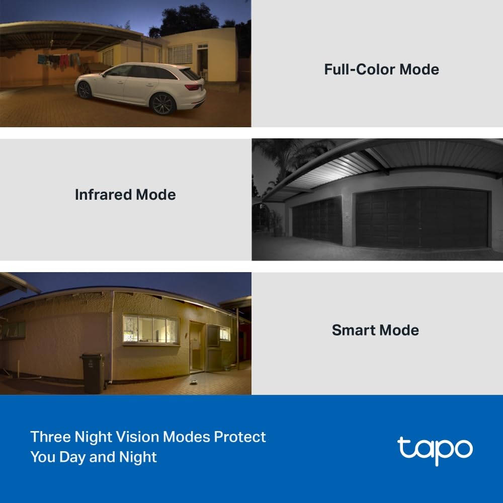 Tapo C510W 2K Caméra de Surveillance WiFi extérieur 360°, Vision Nocturne Couleur, Détection de Personne et Suivi de Mouvement, Étanche IP65, Alarme sonore Personnalisable (Lot de 2)