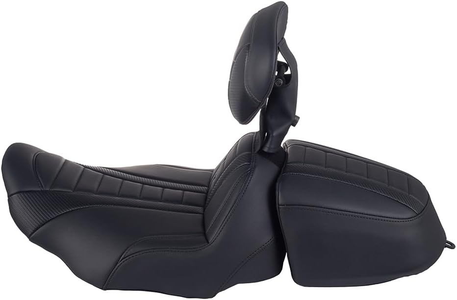 2024 Road Glide Seat, Standard 2-UP Seat, Super Touring Rider Passenger Seat With Adjustable Driver Backrest Compatible With 2023.5+ CVO Road Glide, 2024-2025 Harley Touring Road Glide/Street Glide