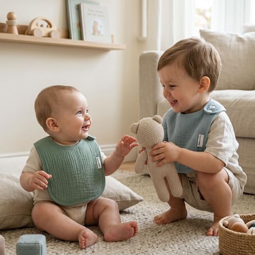 Image of Muslin Baby Bibs for Drooling and Teething,Bibs for Boys Girls