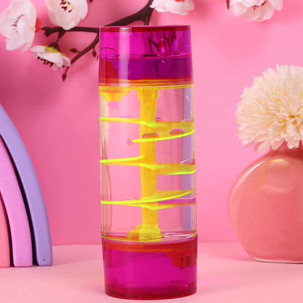 Tropfen Sanduhr Flüssig Bewegung Blasen, Hourglass Liquid Motion Timer Bubble Fidget Toy Sanduhr Dekompressionsölleck Sensorisches Spielzeug Geschenk for Kinder und Erwachsene