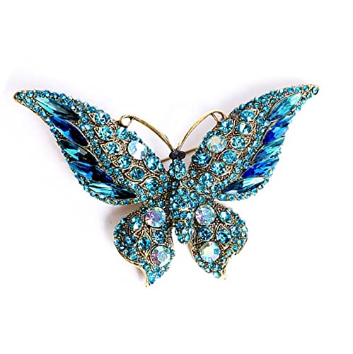 Image of Variety Styles Butterfly Brooch - Multi-Color Rhinestone Crystal Brooch Pin Cute Butterfly Shape Corsages Brooches Decoration Gift for Women