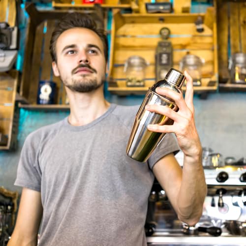 Nsmykhg JV-COCKTAILSHAKER3 Cocktail Shaker,3 Pack Martini Shaker 25 Oz Shaker Stainless Steel Cocktail Shaker Margarita Mixer Bartender Shaker Drink Shaker With Built-In Strainer - Solid Bar Tool thumb #3