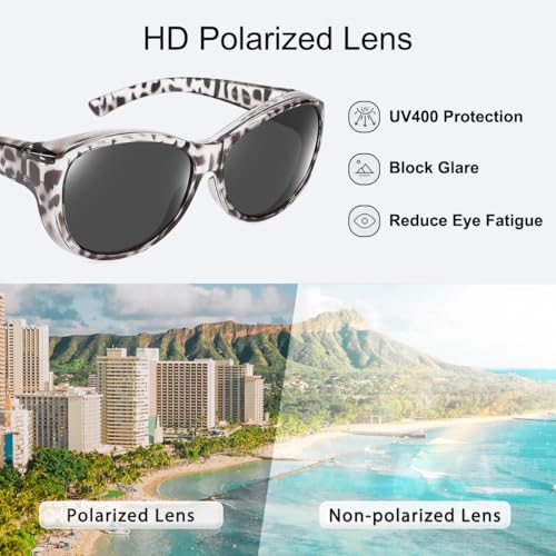 Br'Guras Polarized Oversized Fit over Sunglasses Wear over Glasses for Women Men Driving Riding3