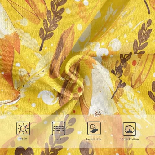 visesunny Boys Potty Training Underwear Golden Wheat Beer Pattern Breathe Cotton Briefs Size 2T-8Y for Toddler3