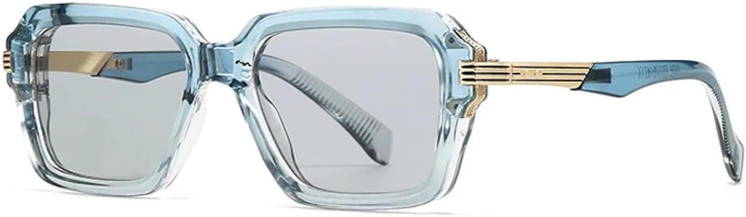 MUTYNE Retro Men Double Color Sunglasses Fashion Rivets Women Gradient Uv400 Trending Punk