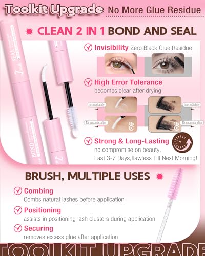 Image of Brown Wispy Lash Clusters Kit Manga Eyelashes Clusters Natural Cluster Eyelash Extensions Kit Fairy DIY Lash Extension Anime C Curl Waterproof Individual Eye Lashes