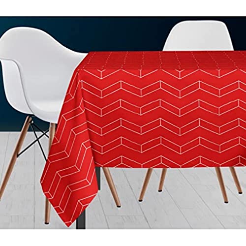 Poliestere Soleil d\'ocre Spazio Pareno, Poliestere, Rosso, 180 X 180 cm
