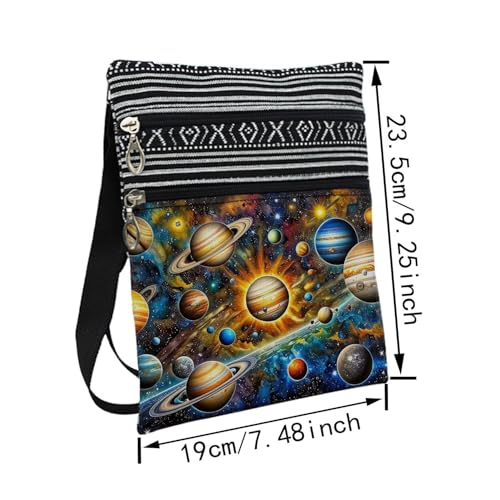 Fancy Planet Messenger Bag Small Ethnic Pattern Printed Adjustable Strap Crossbody Zipper Pouch Fancy Planet Phone Organizer Wallet Cute Shoulder Handbag for Women2