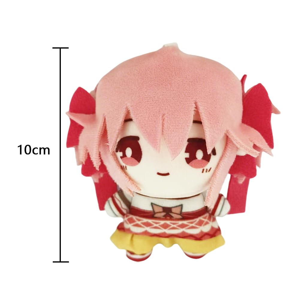 Zhongkaihua KanameMadoka Plüsch-Schlüsselanhänger, 10 cm, Anime, weiche gefüllte Figur, niedlicher Kawaii-Plüsch-Anhänger, Sammlerstück, Schreibtischdekoration, Geschenk