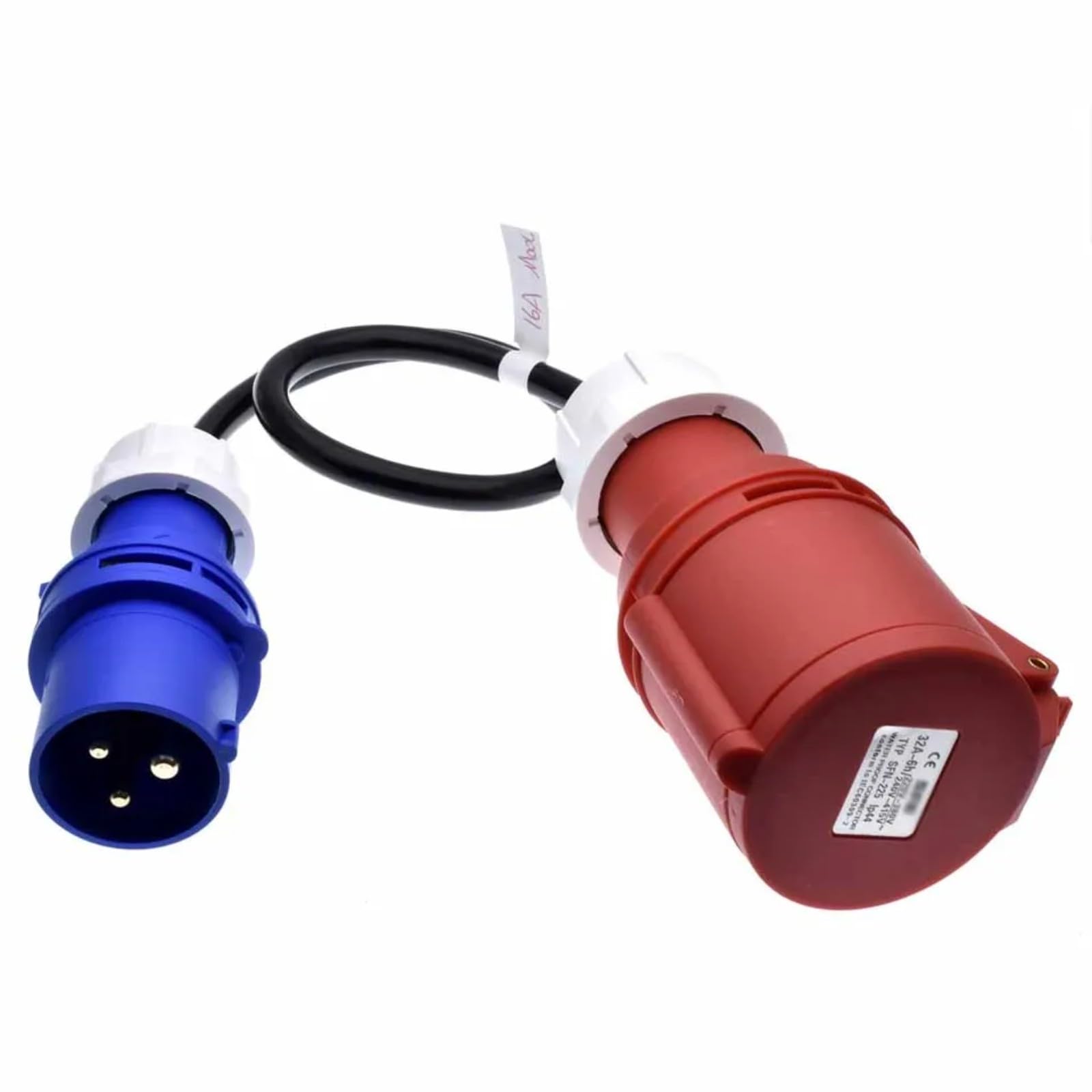 32A 3 fases 11kw adaptador CEE socket rojo | 32A 332P6-532C6