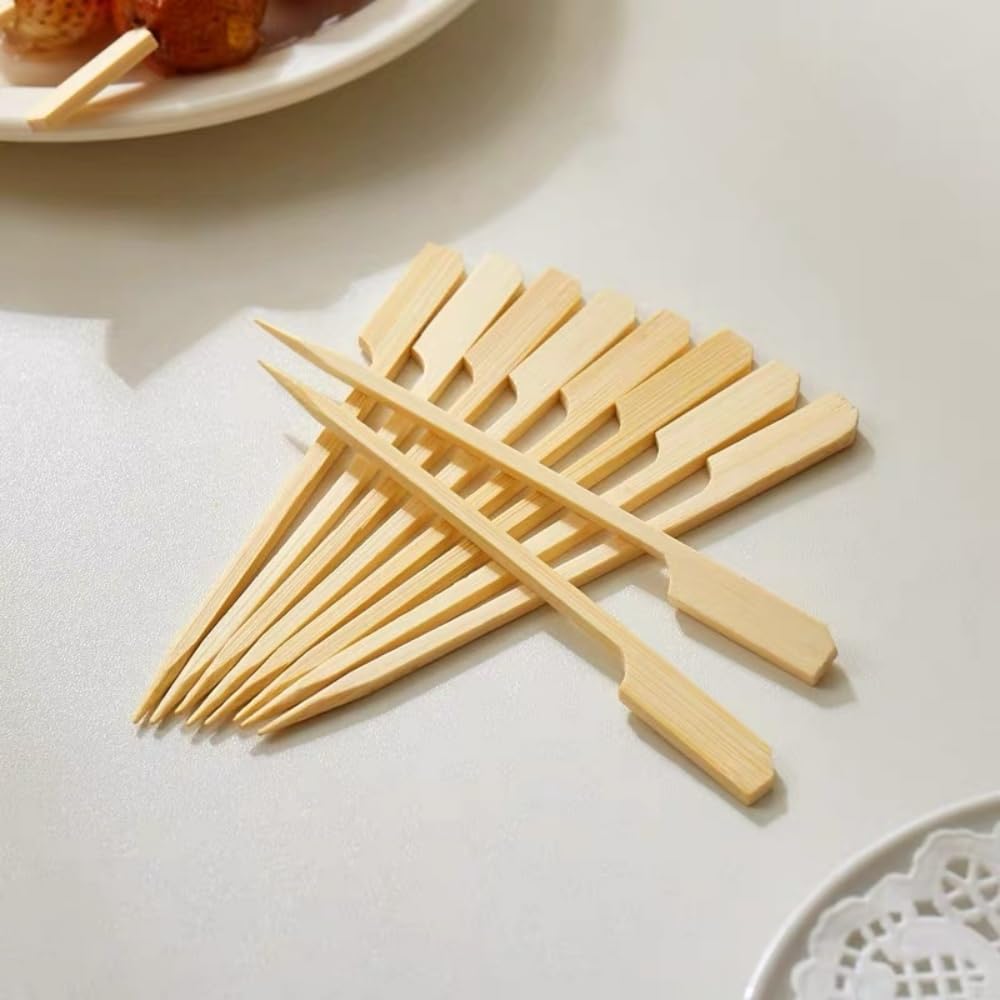 100 Pieces Bamboo Paddle Skewers 18CM - Image 3
