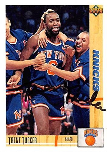 Sports Memorabilia Autograph Warehouse 302514 1991 Upper Deck Trent Tucker Autographed No.341 Basketball Card - New York Knicks