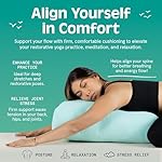 Retrospec Retrospec Sequoia Rectangular Yoga Bolster Pillow - Meditation Cushion for Yoga Practices - Includes Machine Washable 100% Cotton Cover & Durable Carry Handle - Image 4