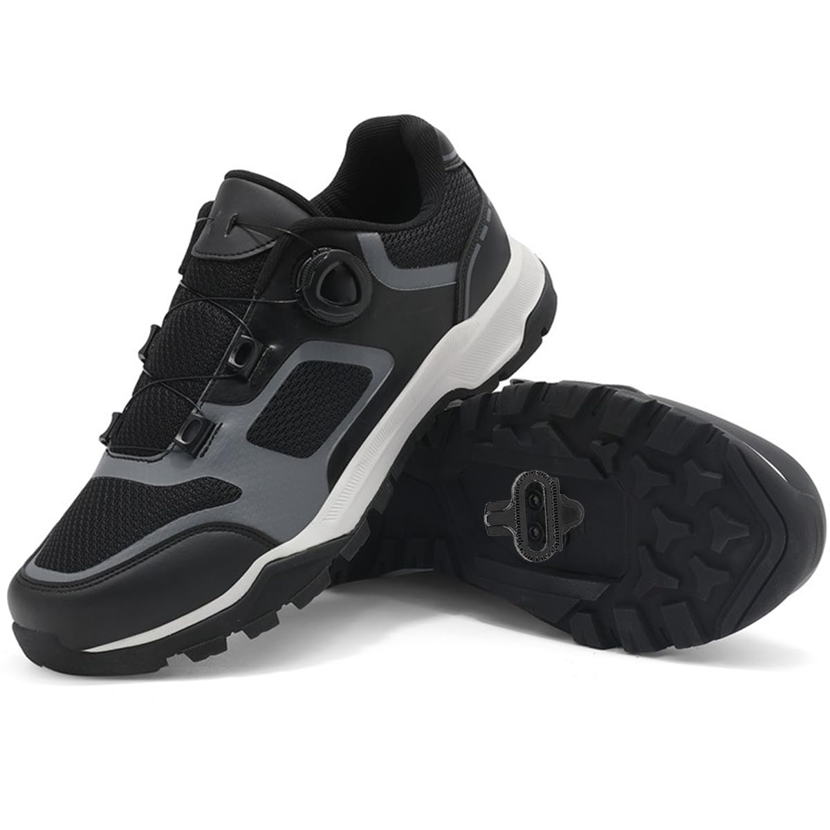 Scarpe da Mountain Bike Uomo, Compatibili con SPD, Scarpe da Ciclismo MTB Traspiranti e Resistenti Traspiranti, per MTB Trail e Escursionismo
