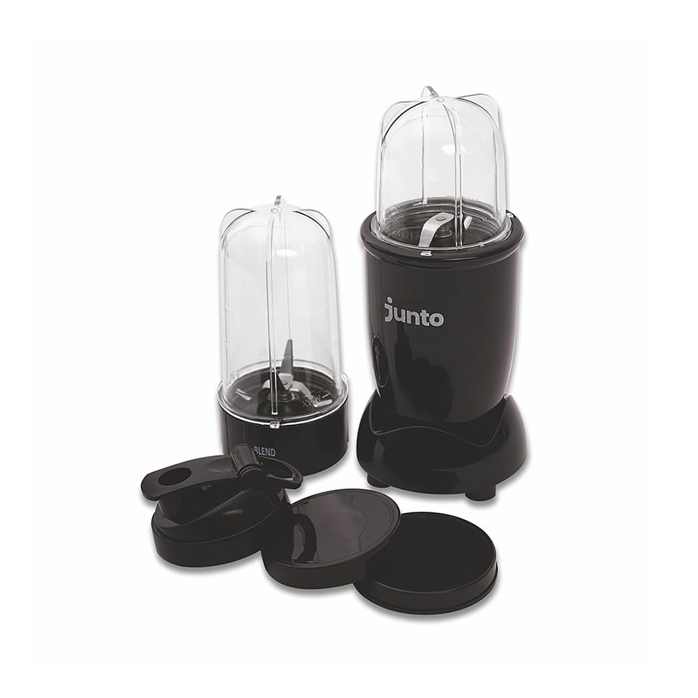 Junto Nutri Blender 300W Mixer Grinder | Smoothie & Juice Maker | 2 Unbreakable Leak-proof Jars, 1 Sipper, 2 Cap | Blender For Kitchen | Black-image-41