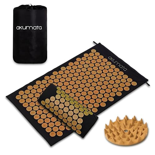Akumata Akupressurmatte mit Kissen | Regulär Größe Akupressur Matte für unteren Rücken und...