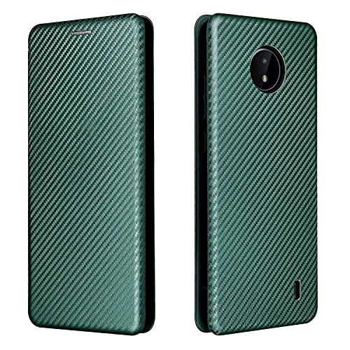 CHENGDE Capas protetoras para smartphone flip para celular Nokia C10/C20, capa híbrida de fibra de c