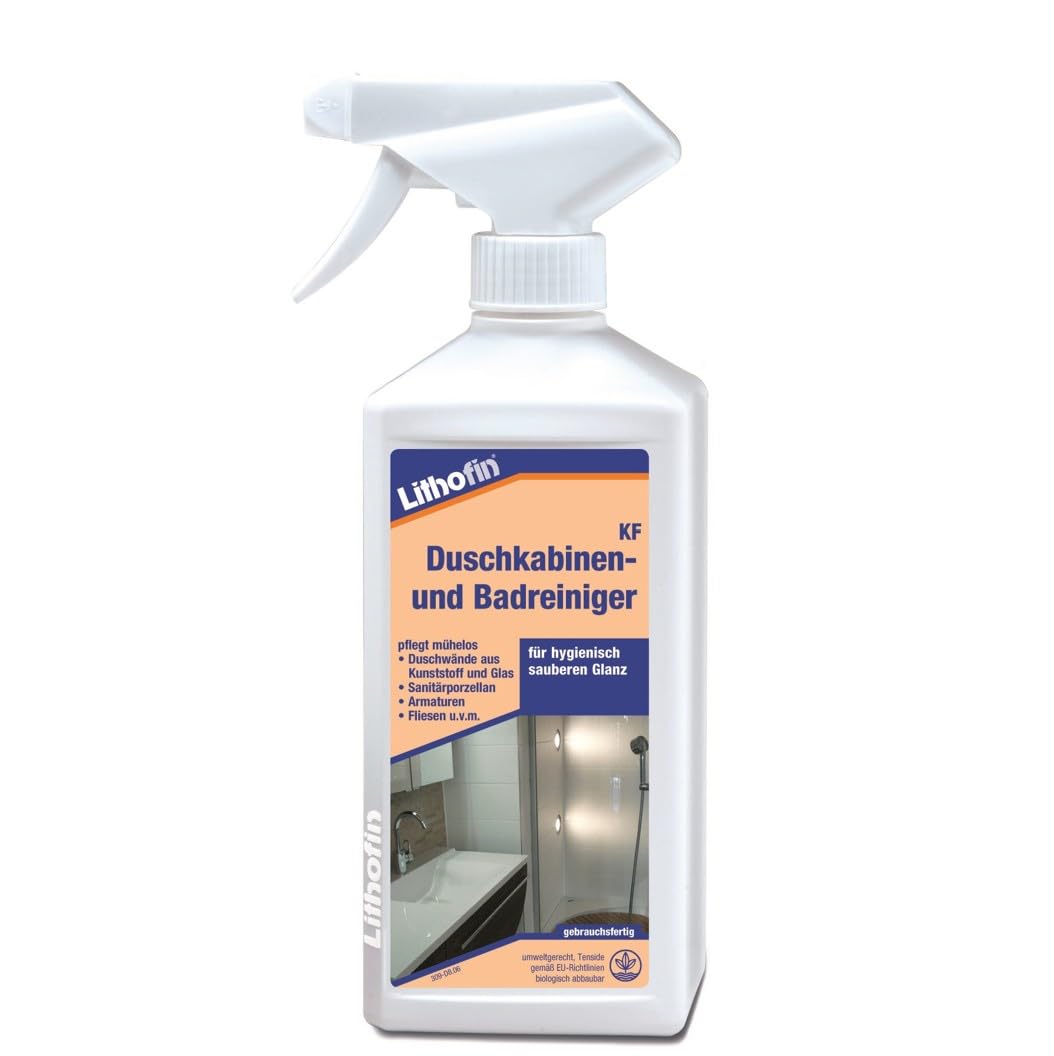 Lithofin KF środek do czyszczenia kabin prysznicowych i łazienkowych do wszystkich okładzin ceramicznych, 500 ml