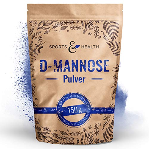 D-Mannose Pulver Als Große Packung mit 150g Mannose - Vegan Und Natürliches D Mannose Pulver Und Extra Dosierlöffel Für 75 Portionen Als 2,5 Monate Vorrat