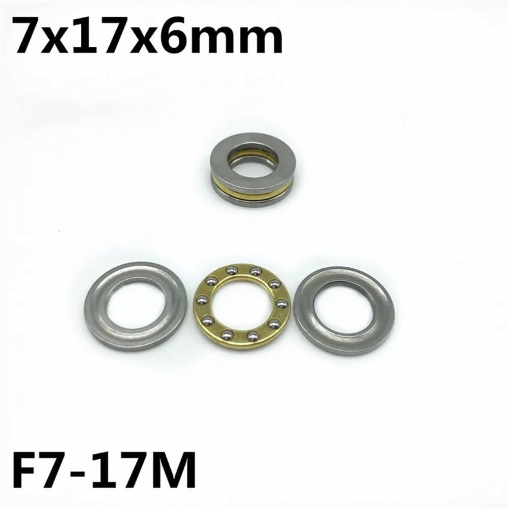 50 piezas F7-17M 7x17x6 mm Cojinete de empuje de bolas plano Cojinete de bolas de empuje plano