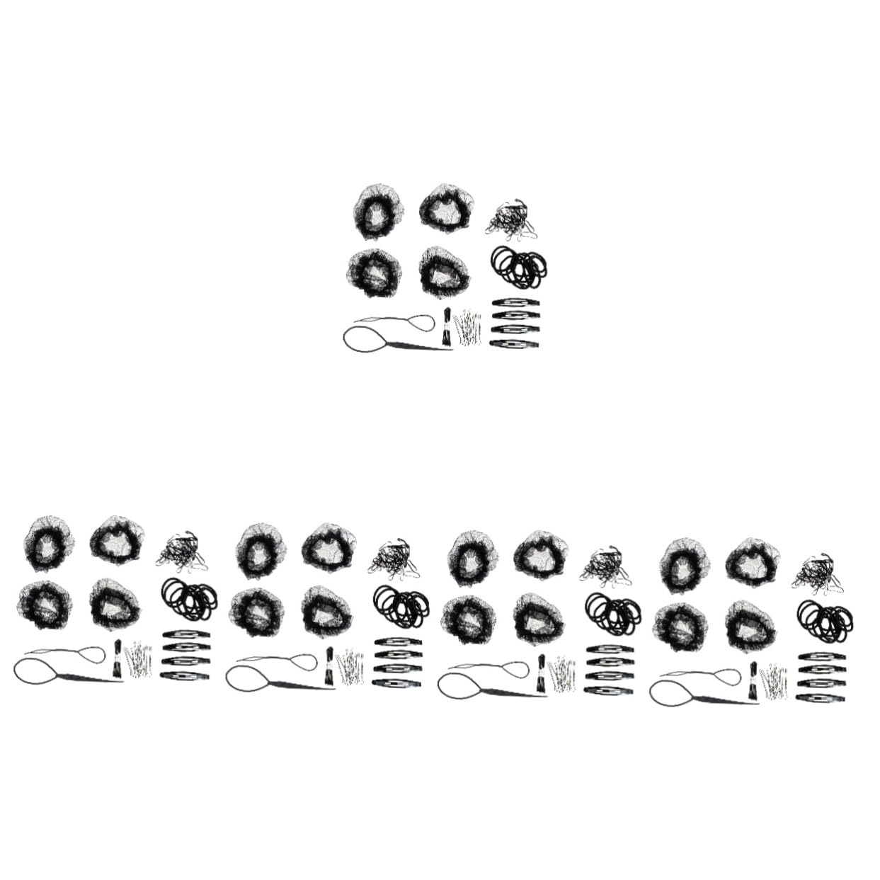 FOMIYES Lot De 5 Filets À Cheveux Élastiques Invisibles Pour Chignon De Ballet