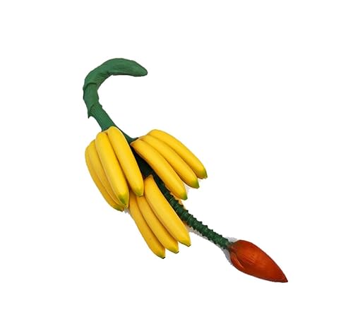 Zzooi Artificial Whole Bunch of Bananas with Fruit Stem and