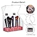 LOHRYVIO Acrylic Makeup Brush Holder with Lid - Clear Cosmetic Makeup Brush Organizer and Storage Box with Cover for Vanity - Large Capacity 3-Slots Container for Brushes (Clear)