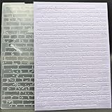 Plastic Embossing Folder 5x7 Inch Christmas Brick Wall Paper Crafts Plastic Textured Impressions for Card Making Scrapbooking