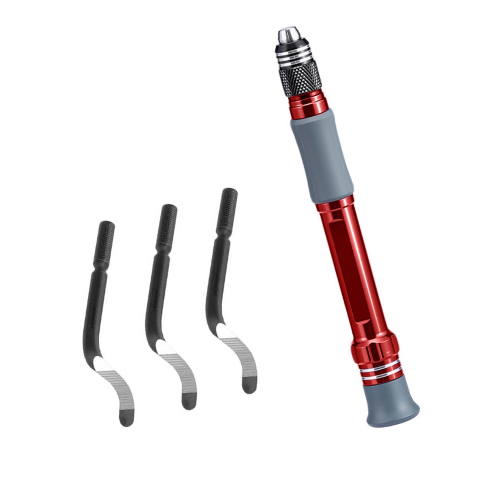 Kalttoy Red Professional Deburr Deburring Tool Lightweight Aluminum Handle For Crafting And Metalworking Aluminum Alloy Deburring Tool