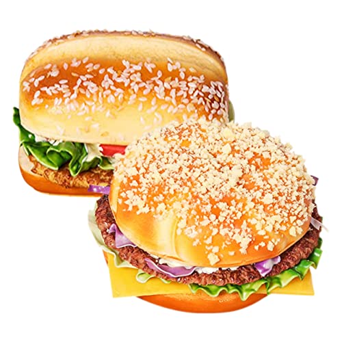 MOLUCKFU 2�l�H�n���o�[�K�[�͌^ �l�H�n���o�[�K�[�͌^ �ʐ^�B�e�p������ �p�[�e�B�[�f�R���[�V���� �V�~�����[�V�����H�i �e�[�u���f�R���[�V�����p����