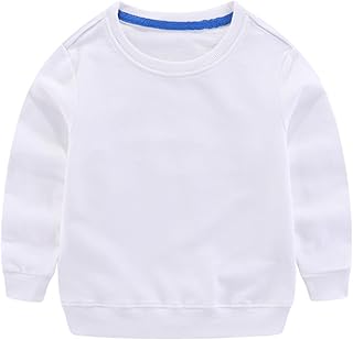 Camiseta deportiva de manga larga para niños, sin capucha, cálida, invierno, primavera, otoño, 2-7 años