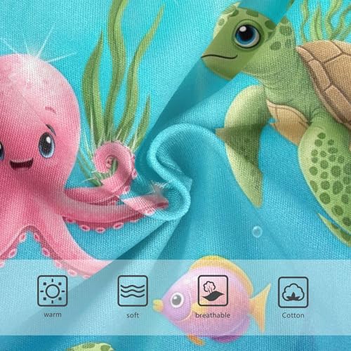 Cotton Girls Underwear Toddlers Cute Cartoon Octopus Turtles Sea Panties for Girl Aesthetic Briefs Kids Undies 2t3