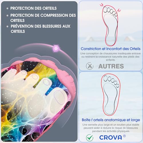 Image of Built-in Heel Grips Water Shoes for Kids Girls Boys Hiking Wide Barefoot Swim Beach Pool Big Kid