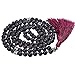 Mala Beads Necklace, Mala Bracelet, Buddhist Prayer Beads Necklace, Tassel Necklace (Lava)