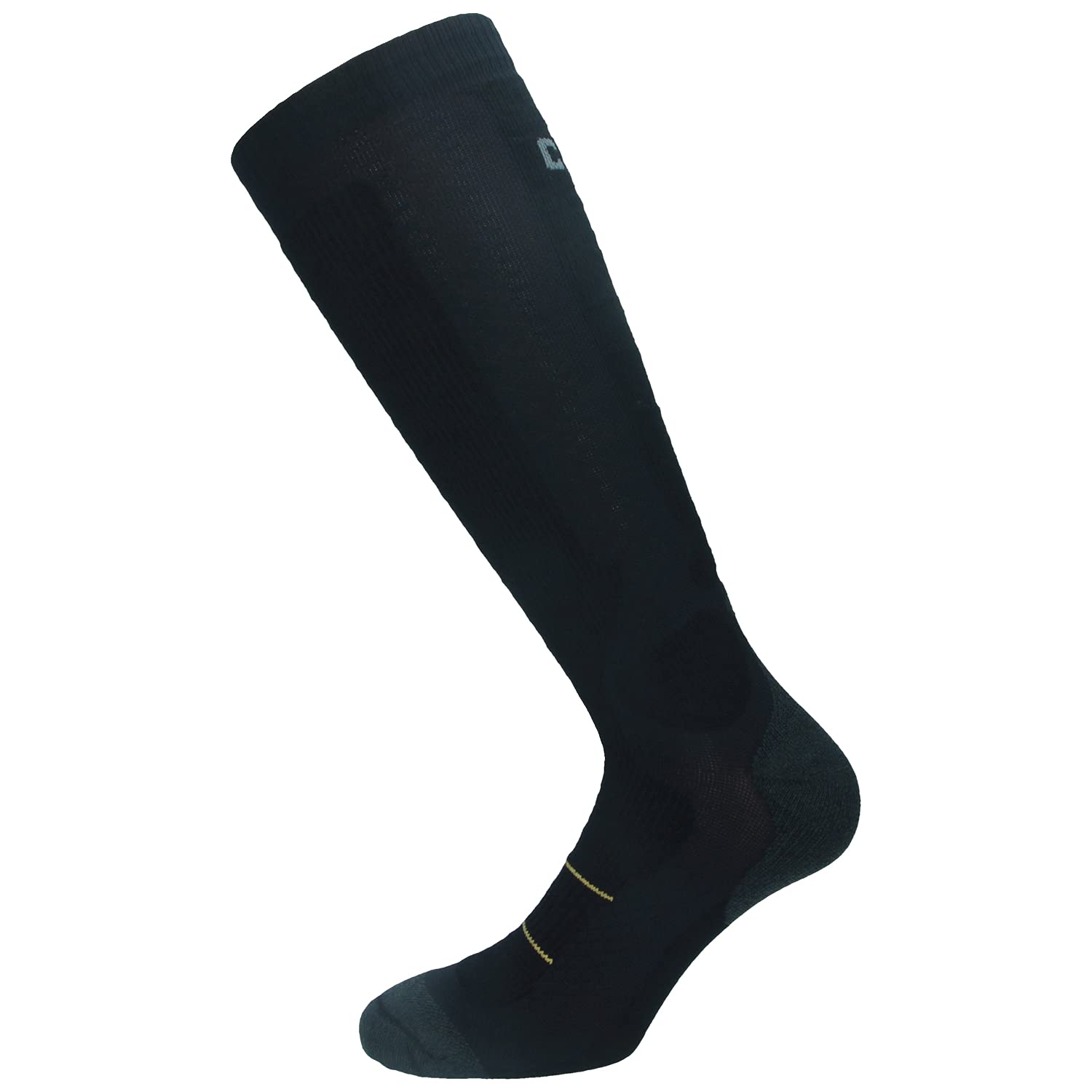 1 Pair of CAT Caterpillar Men's Long Socks with graduated compression, improve blood circulation, rapid muscle recovery (Black, 10-12)