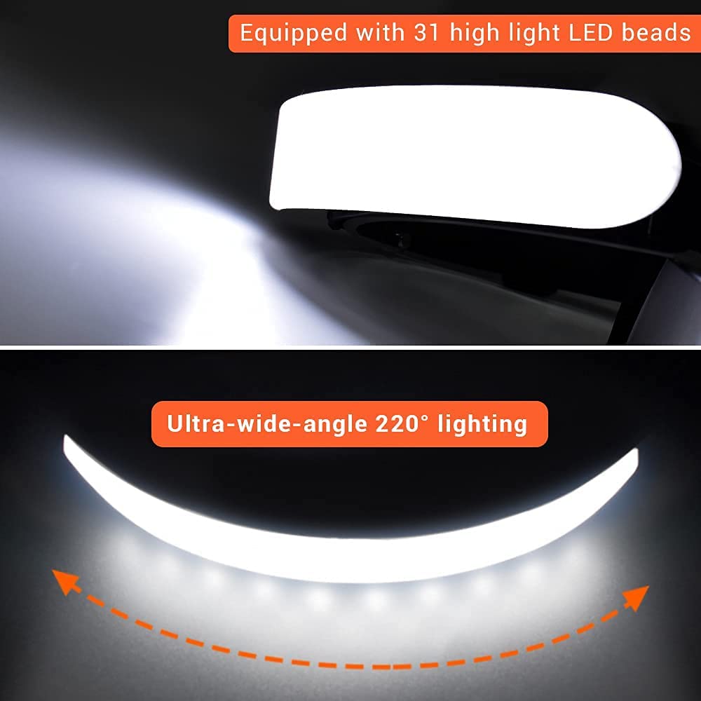 LETOUR Linterna Frontal LED Recargable,3 Modos Frontal LED Recargable Alta Potencia, Linterna Cabeza, Luz Frontal Cabeza Frontales para Camping, Ciclismo, Senderismo, Pesca.