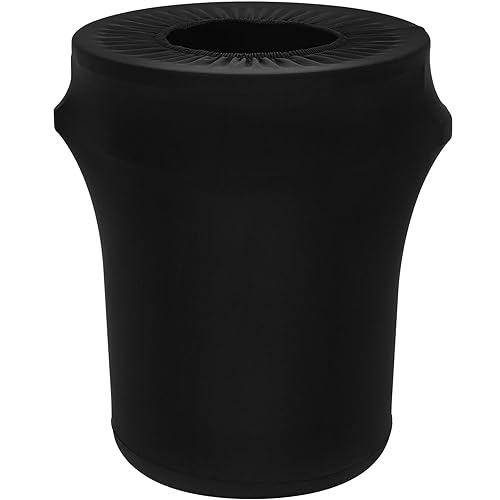 Contenedor de basura elástico de 32 galones para exteriores, color negro, 1 unidad