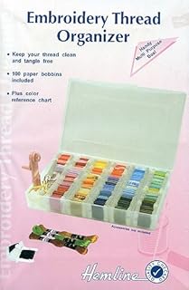 Hemline H3003.L | Plastic Large Embroidery Floss/Thread Box/Organiser