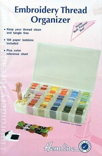 2xPlastic Large Embroidery Floss/Thread Box/Organiser