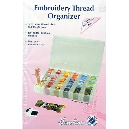 2xPlastic Large Embroidery Floss/Thread Box/Organiser : Amazon.co.uk ...