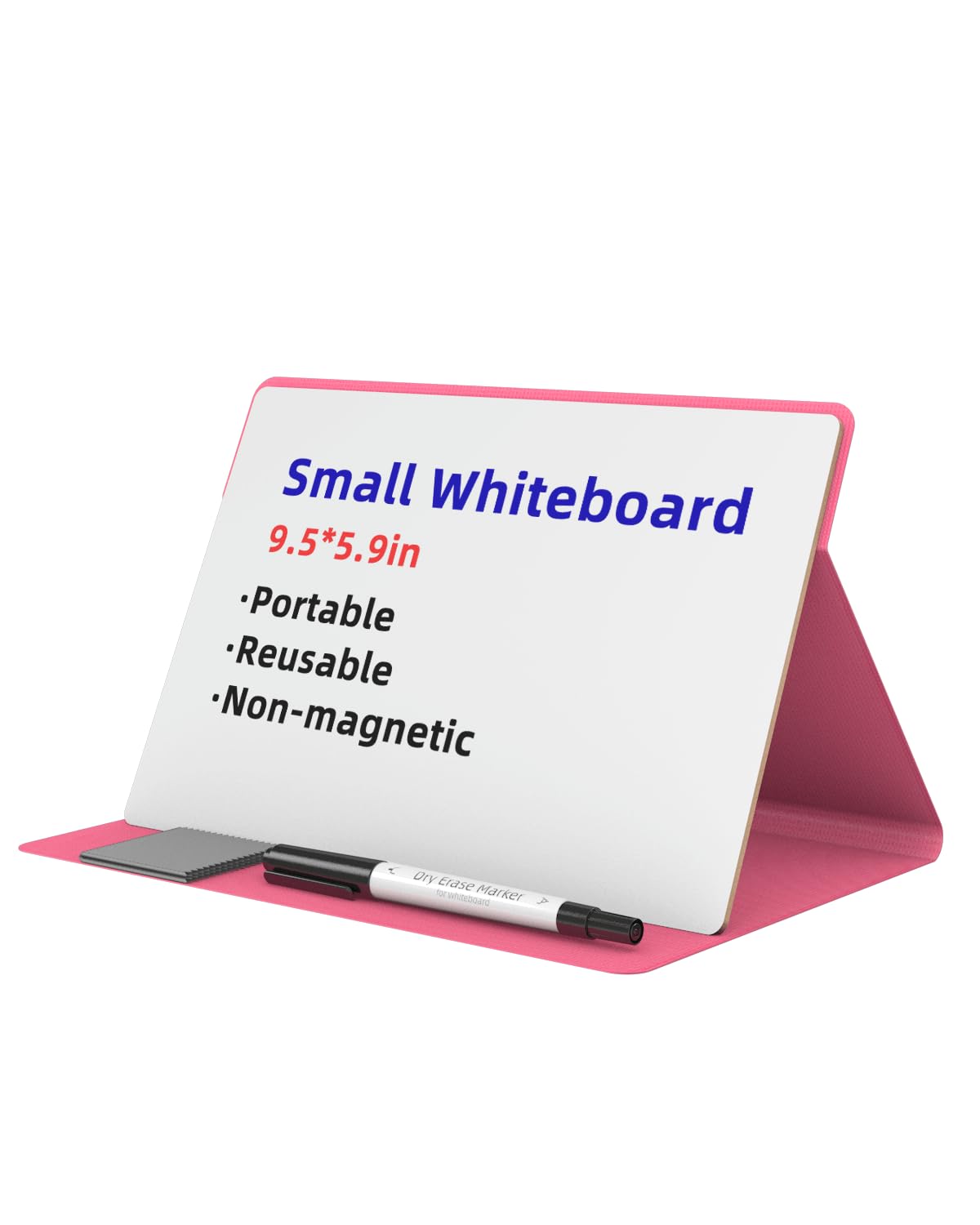 Kleine trocken abwischbare Tafel mit Ständer für den Schreibtisch, tragbarer, wiederverwendbarer Schreibtisch-Notizblock, 24,1 x 16,8 cm, Memo-Whiteboard, Büro, Heimbedarf,