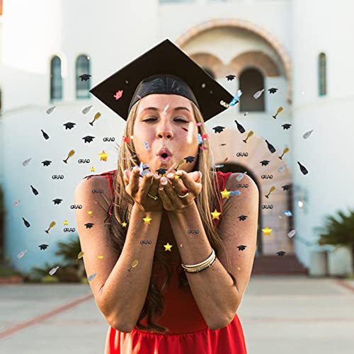 Image of FOIMAS Graduation Confetti,3000pcs /2.3oz Congrats Grad Graduation Table Confettis Class of 2026 for Congrats Grad Party Decoration,Gold and Black