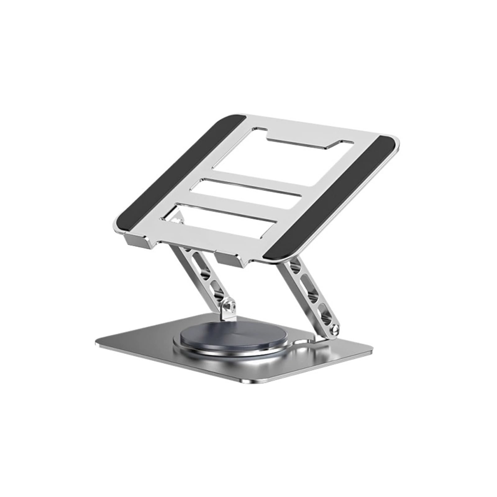 Accessorio for supporto da tavolo for notebook pieghevole Soporte pieghevole da tavolo regolabile in lega di alluminio girevole a 360 gradi(Silver)