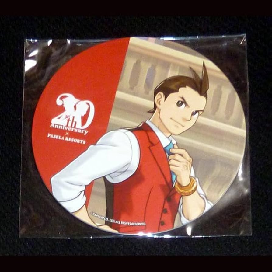 Γ 【未使用】逆転裁判　成歩堂龍之介　パセラ コースター Amazon.co.jp: 逆転裁判 20周年 コースター 王泥喜法介 パセラ