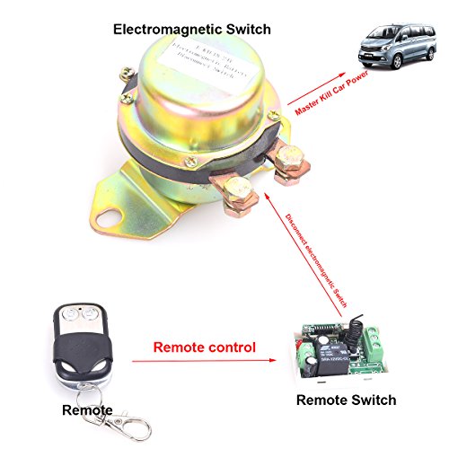 Bigwords Com Car Wireless Remote Control Battery Switch Disconnect Latching Relay Anti Theft E Kylin Dc 12v Electromagnetic Solenoid Valve Terminal